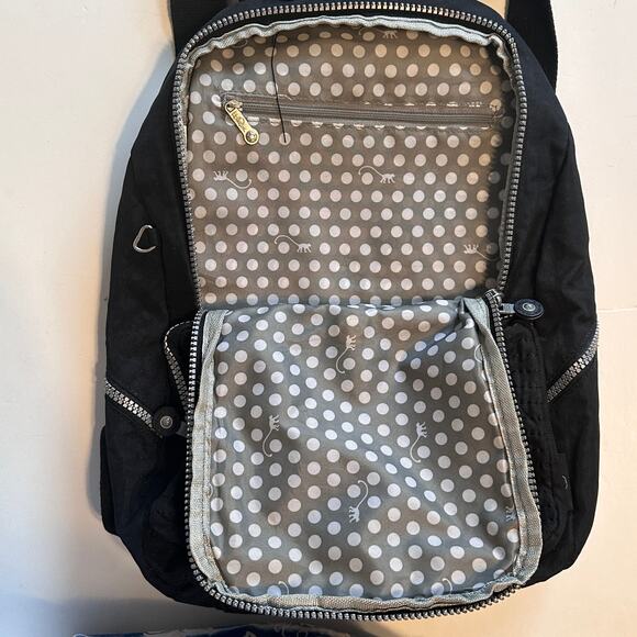 Kipling Black Backpack Womens Nylon Lightweight Purse Book Bag main image 8